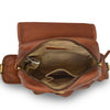 Sadie Leather Backpack, brown, interior view.