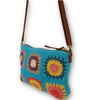 Yana Crossbody bag in blue macrame 