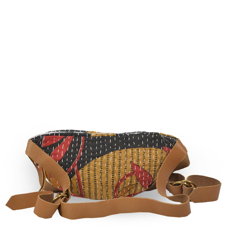 Africa Fanny Pack/ CrossBody Bag- Brown Leather