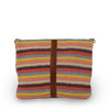 Colorful striped cotton knit bag, back view as a clutch, Yolanda Knit Foldover Crossbody Bag.
